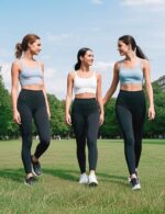 High Waisted Leggings with Pockets for Women Buttery Soft Full Length Capri Work... - Image 5