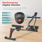 Sunny Health & Fitness Compact Adjustable Rowing Machine with 12 Levels of Resis... - Image 5