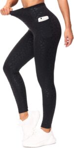 THE GYM PEOPLE Tummy Control Workout Leggings with Pockets High Waist Athletic Y... - Image 3