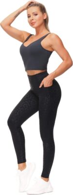 THE GYM PEOPLE Tummy Control Workout Leggings with Pockets High Waist Athletic Y... - Image 5