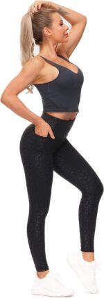 THE GYM PEOPLE Tummy Control Workout Leggings with Pockets High Waist Athletic Y... - Image 6