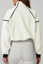 QINSEN Women's Half Zip Fleece Short Pullover Sweatshirt Winter Long Sleeve Cozy... - Image 3