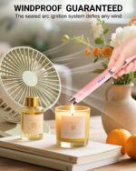 FUKKUDA Electric Candle Lighter with Safety Switch - USB Rechargeable Windproof ... - Image 4