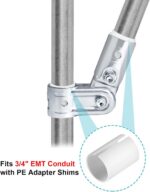 10 Sets Adjustable Pivot Angle Pipe Fittings Connector, Fits 3/4" EMT Conduit wi... - Image 3