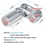 10 Sets Adjustable Pivot Angle Pipe Fittings Connector, Fits 3/4" EMT Conduit wi... - Image 4