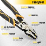 Linesman Pliers Wire Stripper Crimper Cutter Combination Tool, 9" 6-in-1 Heavy D... - Image 3