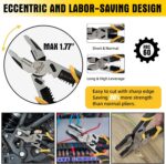 Linesman Pliers Wire Stripper Crimper Cutter Combination Tool, 9" 6-in-1 Heavy D... - Image 6