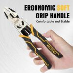 Linesman Pliers Wire Stripper Crimper Cutter Combination Tool, 9" 6-in-1 Heavy D... - Image 7