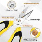 8 Inch Utility Scissors for Kitchen, Office, Craft & DIY – Heavy Duty Stainless ... - Image 3