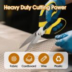 8 Inch Utility Scissors for Kitchen, Office, Craft & DIY – Heavy Duty Stainless ... - Image 4