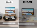 gianotter Desk Organizers and Accessories, Monitor Stand with Drawer and 2 Pen H... - Image 4