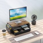 gianotter Desk Organizers and Accessories, Monitor Stand with Drawer and 2 Pen H... - Image 8