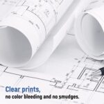 24" x 500' Plotter Paper, 2 Rolls Wide Format Paper, 3" Core Goefun Engineering ... - Image 7