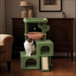 AIWIKIDE 37.4" Cactus Cat Tree Tower with Twin Cat Condos for Indoor Cats, All-i... - Image 7
