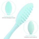 Lip Scrub Brush,Double-Sided Silicone Exfoliating Lip Brush Tool for Smoother an... - Image 3