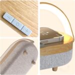 Nightstand Lamp with Wireless Charger,4 in 1 Touch Bedside Lamp Bluetooth Speake... - Image 4