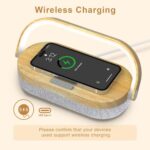 Nightstand Lamp with Wireless Charger,4 in 1 Touch Bedside Lamp Bluetooth Speake... - Image 6