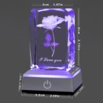3D Rose Crystal Nightlight,Perfect Mothers Day Gifts for Wife Her Mom from Daugh... - Image 7