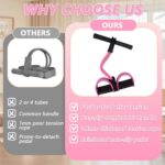 6-Tube Pedal Resistance Band for Women,Fixed High Resistance Foot Pedal Exercise... - Image 5