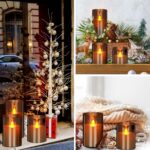 wemarry Flameless Candles 4" 5" 6" Acrylic Glass Pillars 3" Diameter Battery Ope... - Image 6