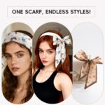ZXZH 6 Pack Fashion Scarves for Women, Versatile Boho Head Scarf, Satin Scarf fo... - Image 4