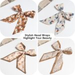 ZXZH 6 Pack Fashion Scarves for Women, Versatile Boho Head Scarf, Satin Scarf fo... - Image 8
