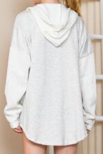 SHEWIN Women Oversized Hooded Sweatshirt Loose Fit Casual Button Hoodies with Po... - Image 7
