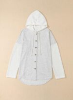 SHEWIN Women Oversized Hooded Sweatshirt Loose Fit Casual Button Hoodies with Po... - Image 8