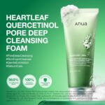 Anua Heartleaf Quercetinol Pore Deep Cleansing Foam, Face wash for Pore Refining... - Image 3