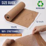 Honeycomb Packing Paper 12" x 150ft with Rope & 20 Fragile Stickers|Shipping & M... - Image 3