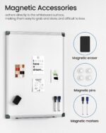 VUSIGN Magnetic White Board Kit for Wall 24" x 18", 1 Dry Eraser & 2 Multicolor ... - Image 3