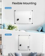 VUSIGN Magnetic White Board Kit for Wall 24" x 18", 1 Dry Eraser & 2 Multicolor ... - Image 8