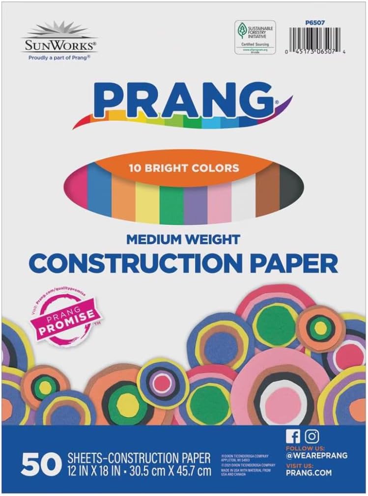 Prang (Formerly SunWorks) Construction Paper, 10 Assorted Colors, 12" x 18", 50 ... - Image 4