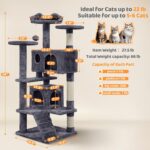 Yaheetech 54in Cat Tree, Multi-Level Cat Tower with Spacious Kitten-ear Perch, 2... - Image 4