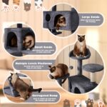 Yaheetech 54in Cat Tree, Multi-Level Cat Tower with Spacious Kitten-ear Perch, 2... - Image 5