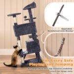 Yaheetech 54in Cat Tree, Multi-Level Cat Tower with Spacious Kitten-ear Perch, 2... - Image 6