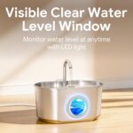 Cat Water Fountain Stainless Steel: 74oz/2.2L Cat Fountain for Drinking | Pet Wa... - Image 7