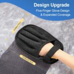 Pet Hair Removal Glove for Cats & Dogs, Upgraded Five-Finger Electrostatic Pet H... - Image 3