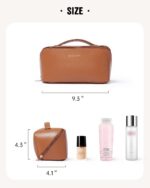 EACHY Travel Makeup Bag, Large Capacity Cosmetic Bag for Women, Waterproof PU Le... - Image 7
