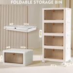 YFXCVSL 4 Tier Plastic Storage Bins with Lid 23QT, Stackable Storage Containers ... - Image 3
