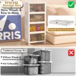 YFXCVSL 4 Tier Plastic Storage Bins with Lid 23QT, Stackable Storage Containers ... - Image 5
