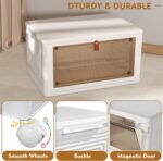 YFXCVSL 4 Tier Plastic Storage Bins with Lid 23QT, Stackable Storage Containers ... - Image 6