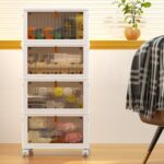 YFXCVSL 4 Tier Plastic Storage Bins with Lid 23QT, Stackable Storage Containers ... - Image 7