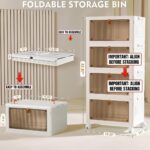 YFXCVSL 4 Tier Plastic Storage Bins with Lid 23QT, Stackable Storage Containers ... - Image 8