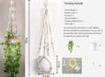 Comtelek Fake Hanging Plants with Lights Artificial Plants for Home Decor Macram... - Image 3