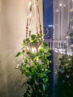 Comtelek Fake Hanging Plants with Lights Artificial Plants for Home Decor Macram... - Image 6