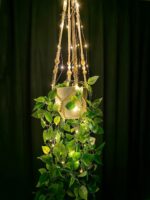 Comtelek Fake Hanging Plants with Lights Artificial Plants for Home Decor Macram... - Image 10