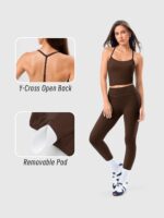 Matching Workout Sets for Women,Breathable Sport Bras & Seamless Leggings,2 Piec... - Image 3