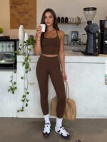 Matching Workout Sets for Women,Breathable Sport Bras & Seamless Leggings,2 Piec... - Image 6