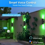 wowlite RGB Up and Down Lights Outdoor Wall Sconce 4 Pack, Smart Color Changing ... - Image 7